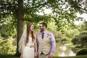 Dr. Kaela Fasman with her husband, David, on their wedding day